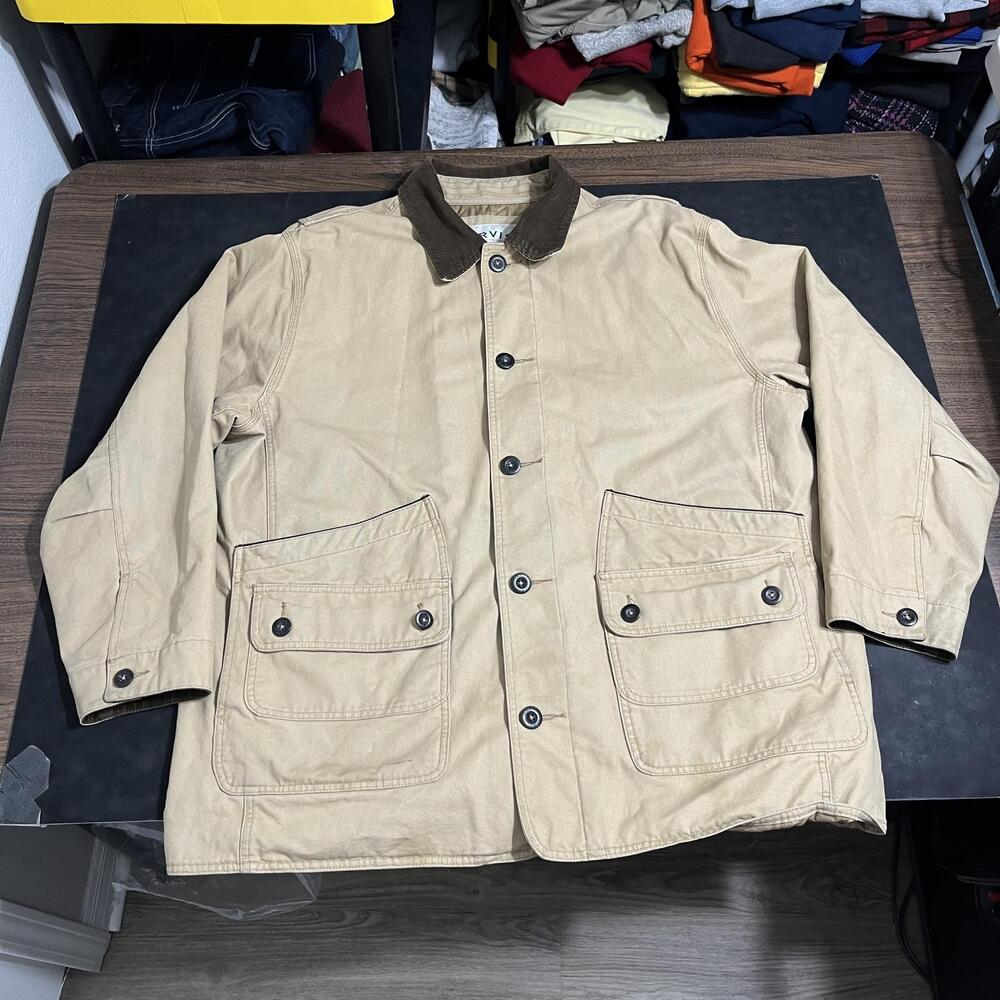 Orvis Canvas Field Jacket 2XL Barn Coat Quilted Lined Hunting Outdoor Workwear